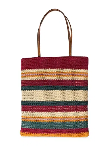 Miu Miu Women's Raffia-Effect Woven Tote Bag - Dark Red | Thumbnail 3 Miu Miu Women's Raffia-Effect Woven Tote Bag - Dark Red | Thumbnail 3
