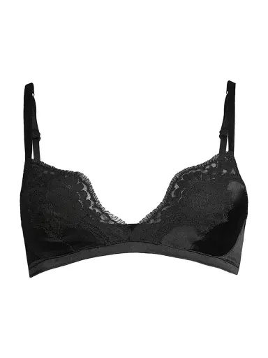 Dolce & Gabbana Women's Silk & Lace Soft Cup Bra - Nero | Thumbnail 1 Dolce & Gabbana Women's Silk & Lace Soft Cup Bra - Nero | Thumbnail 1