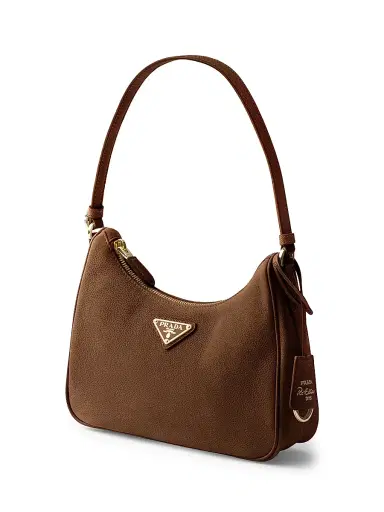 Prada Women's Re-edition 2005 Nubuck And Saffiano Leather Mini-bag - Brown | Thumbnail 2 Prada Women's Re-edition 2005 Nubuck And Saffiano Leather Mini-bag - Brown | Thumbnail 2