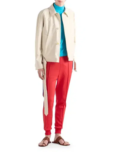 Prada Men's Technical Fabric Pants - Red | Thumbnail 2 Prada Men's Technical Fabric Pants - Red | Thumbnail 2