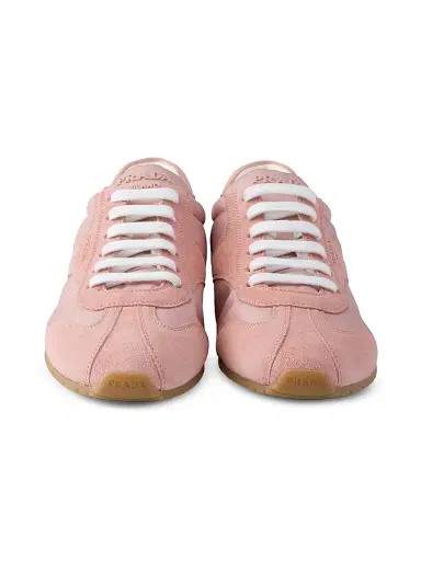 Prada Women's Re-Nylon and Suede Sneakers - Pink | Thumbnail 2 Prada Women's Re-Nylon and Suede Sneakers - Pink | Thumbnail 2