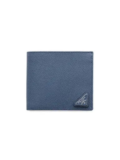 Prada Men's Saffiano Leather Wallet - Blue | Thumbnail 1 Prada Men's Saffiano Leather Wallet - Blue | Thumbnail 1