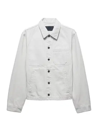 Prada Men's Denim Blouson Jacket - Grey - Size Large | Thumbnail 1 Prada Men's Denim Blouson Jacket - Grey - Size Large | Thumbnail 1