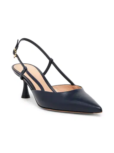 Gianvito Rossi Women's Ascent 55MM Leather Slingback Pumps - Denim | Thumbnail 2 Gianvito Rossi Women's Ascent 55MM Leather Slingback Pumps - Denim | Thumbnail 2