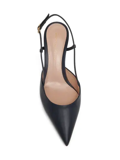 Gianvito Rossi Women's Ascent 55MM Leather Slingback Pumps - Denim | Thumbnail 4 Gianvito Rossi Women's Ascent 55MM Leather Slingback Pumps - Denim | Thumbnail 4