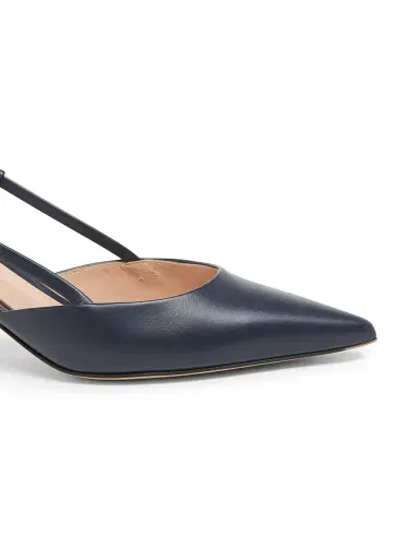 Gianvito Rossi Women's Ascent 55MM Leather Slingback Pumps - Denim | Thumbnail 5 Gianvito Rossi Women's Ascent 55MM Leather Slingback Pumps - Denim | Thumbnail 5