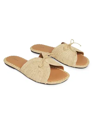 Odissì Women's Lipa Bow-Detailed Woven Sandals - Natural - Size 8 | Thumbnail 2 Odissì Women's Lipa Bow-Detailed Woven Sandals - Natural - Size 8 | Thumbnail 2
