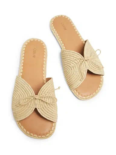 Odissì Women's Lipa Bow-Detailed Woven Sandals - Natural - Size 8 | Thumbnail 4 Odissì Women's Lipa Bow-Detailed Woven Sandals - Natural - Size 8 | Thumbnail 4