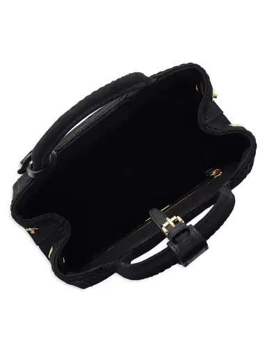 Prada Women's Jardinière Cotton Canvas Mini Top Handle Bag - Black | Thumbnail 4 Prada Women's Jardinière Cotton Canvas Mini Top Handle Bag - Black | Thumbnail 4