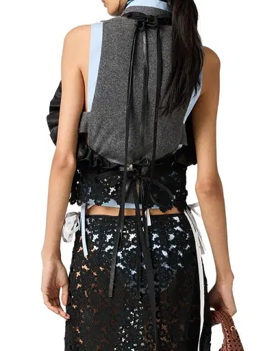Miu Miu Women's Macramé Pinafore Top | Thumbnail 3 Miu Miu Women's Macramé Pinafore Top | Thumbnail 3