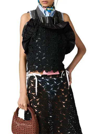 Miu Miu Women's Macramé Pinafore Top | Thumbnail 5 Miu Miu Women's Macramé Pinafore Top | Thumbnail 5