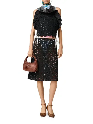 Miu Miu Women's Macramé Pinafore Top | Thumbnail 6 Miu Miu Women's Macramé Pinafore Top | Thumbnail 6