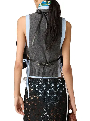 Miu Miu Women's Leather Top - Black | Thumbnail 4 Miu Miu Women's Leather Top - Black | Thumbnail 4