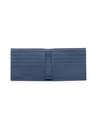Prada Men's Saffiano Leather Wallet - Cyan Blue | Thumbnail 2 Prada Men's Saffiano Leather Wallet - Cyan Blue | Thumbnail 2
