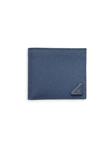Prada Men's Saffiano Leather Wallet - Cyan Blue | Thumbnail 1 Prada Men's Saffiano Leather Wallet - Cyan Blue | Thumbnail 1