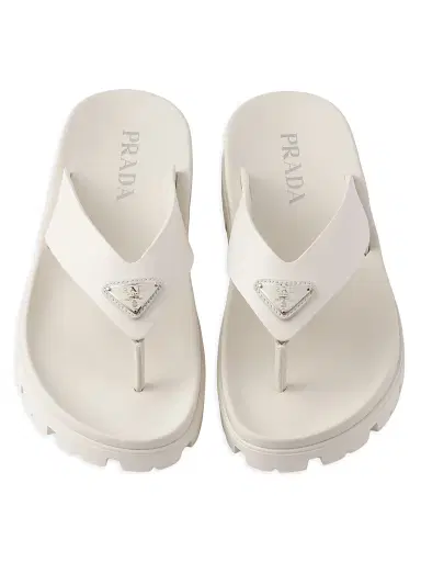 Prada Men's Rubber Thong Sandals - Beige Khaki - Size 11 | Thumbnail 2 Prada Men's Rubber Thong Sandals - Beige Khaki - Size 11 | Thumbnail 2