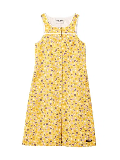 Miu Miu Women's Poplin Dress - Yellow | Thumbnail 1 Miu Miu Women's Poplin Dress - Yellow | Thumbnail 1