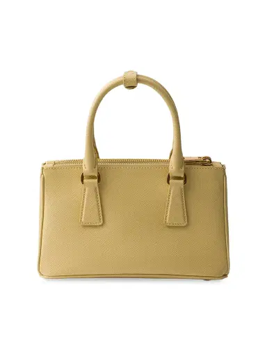 Prada Women's Galleria Saffiano Leather Mini Top Handle Bag - Yellow | Thumbnail 3 Prada Women's Galleria Saffiano Leather Mini Top Handle Bag - Yellow | Thumbnail 3