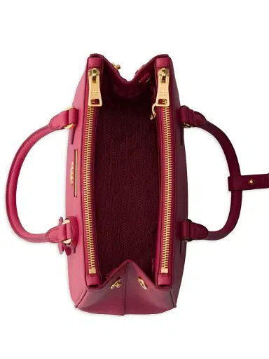 Prada Women's Small Galleria Saffiano Leather Top Handle Bag - Dark Pink | Thumbnail 4 Prada Women's Small Galleria Saffiano Leather Top Handle Bag - Dark Pink | Thumbnail 4
