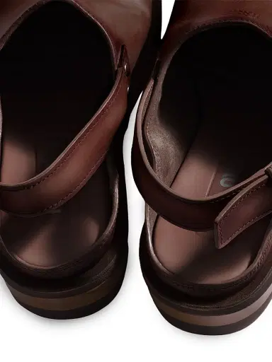 Miu Miu Women's Leather Mules with Buckle - Dark Brown | Thumbnail 3 Miu Miu Women's Leather Mules with Buckle - Dark Brown | Thumbnail 3