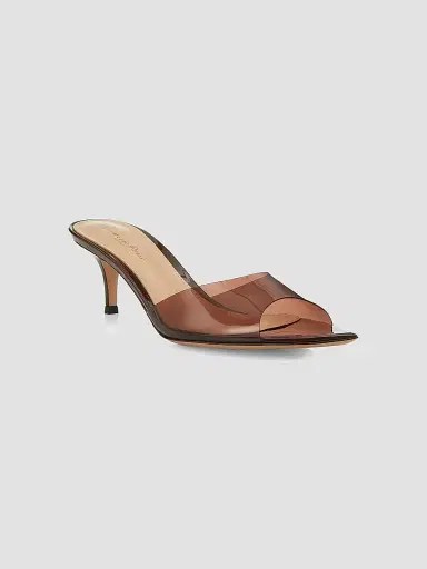 Gianvito Rossi Women's Elle 55MM Plexi Mules - Brown | Thumbnail 2 Gianvito Rossi Women's Elle 55MM Plexi Mules - Brown | Thumbnail 2