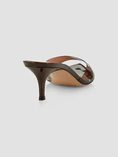 Gianvito Rossi Women's Elle 55MM Plexi Mules - Brown | Thumbnail 3 Gianvito Rossi Women's Elle 55MM Plexi Mules - Brown | Thumbnail 3