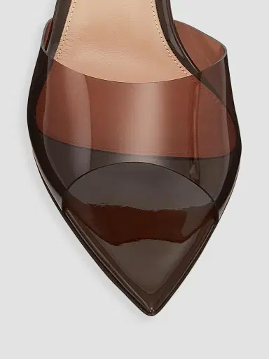 Gianvito Rossi Women's Elle 55MM Plexi Mules - Brown | Thumbnail 4 Gianvito Rossi Women's Elle 55MM Plexi Mules - Brown | Thumbnail 4