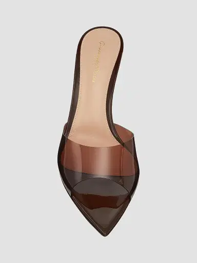 Gianvito Rossi Women's Elle 55MM Plexi Mules - Brown | Thumbnail 5 Gianvito Rossi Women's Elle 55MM Plexi Mules - Brown | Thumbnail 5