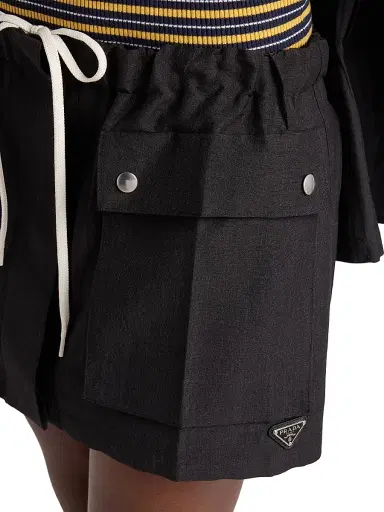 Prada Women's Kid Mohair Miniskirt - Dark Grey - Size 4 | Thumbnail 4 Prada Women's Kid Mohair Miniskirt - Dark Grey - Size 4 | Thumbnail 4