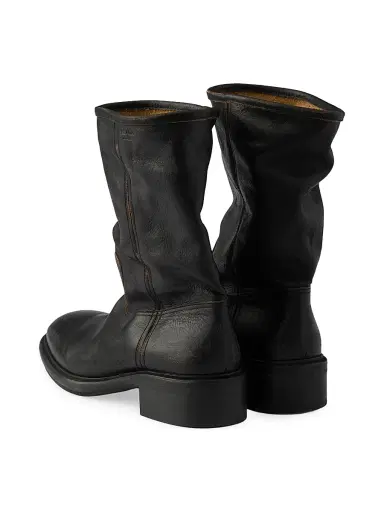 Prada Women's Vintage-Effect Leather Boots - Black | Thumbnail 3 Prada Women's Vintage-Effect Leather Boots - Black | Thumbnail 3
