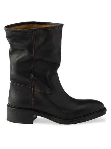 Prada Women's Vintage-Effect Leather Boots - Black | Thumbnail 1 Prada Women's Vintage-Effect Leather Boots - Black | Thumbnail 1