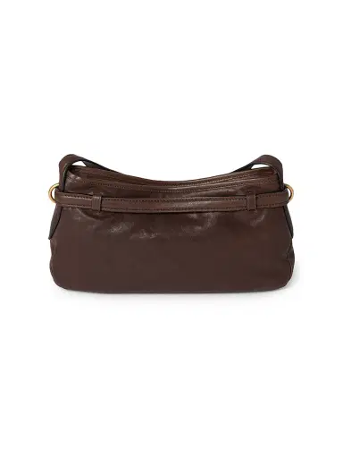 Miu Miu Women's Aventure Nappa Leather Shoulder Bag - Dark Brown | Thumbnail 4 Miu Miu Women's Aventure Nappa Leather Shoulder Bag - Dark Brown | Thumbnail 4