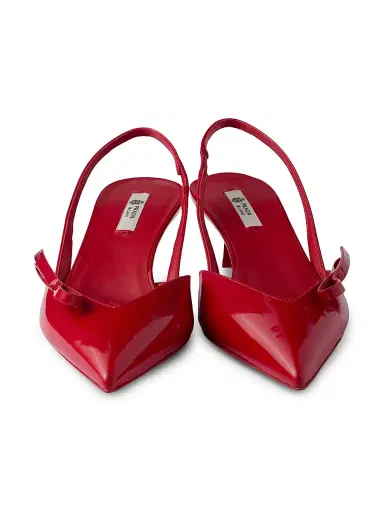 Prada Women's Patent Leather Slingback Pumps - Red | Thumbnail 2 Prada Women's Patent Leather Slingback Pumps - Red | Thumbnail 2