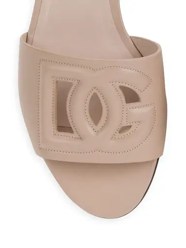 Dolce & Gabbana Women's DG Interlocked Leather Sandals - Powder Pink - Size 10.5 | Thumbnail 4 Dolce & Gabbana Women's DG Interlocked Leather Sandals - Powder Pink - Size 10.5 | Thumbnail 4