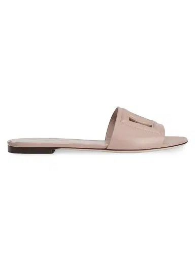 Dolce & Gabbana Women's DG Interlocked Leather Sandals - Powder Pink - Size 10.5 | Thumbnail 1 Dolce & Gabbana Women's DG Interlocked Leather Sandals - Powder Pink - Size 10.5 | Thumbnail 1