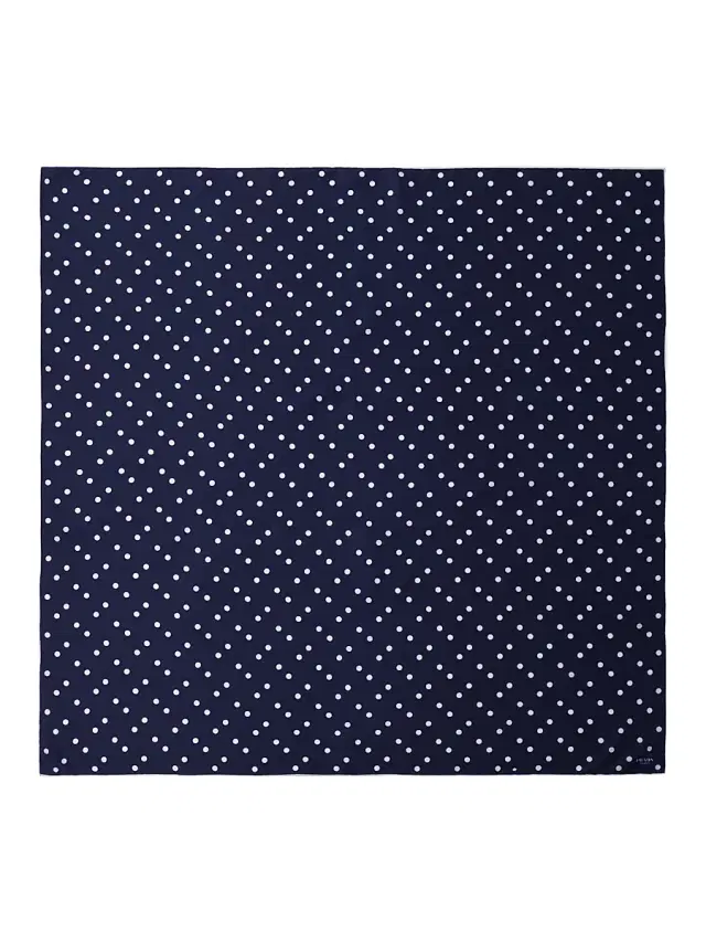 Women's Printed Silk Twill 90CM Square Scarf - Blue Women's Printed Silk Twill 90CM Square Scarf - Blue