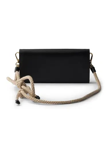 Prada Women's Leather Wallet with Shoulder Strap - Black | Thumbnail 2 Prada Women's Leather Wallet with Shoulder Strap - Black | Thumbnail 2