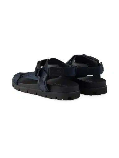 Prada Men's Suede and Woven Tape Sporty Sandals - Blue | Thumbnail 3 Prada Men's Suede and Woven Tape Sporty Sandals - Blue | Thumbnail 3