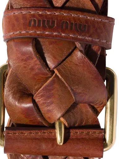Miu Miu Women's Leather Belt - Dark Brown - Size 32 | Thumbnail 3 Miu Miu Women's Leather Belt - Dark Brown - Size 32 | Thumbnail 3