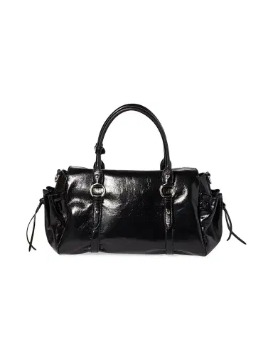 Miu Miu Women's Shiny Leather Top Handle Bag | Thumbnail 3 Miu Miu Women's Shiny Leather Top Handle Bag | Thumbnail 3