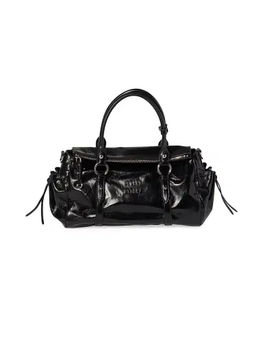 Miu Miu Women's Shiny Leather Top Handle Bag | Thumbnail 1 Miu Miu Women's Shiny Leather Top Handle Bag | Thumbnail 1