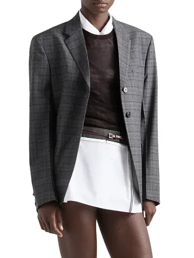 Prada Women's Cashmere and Silk Crew-Neck Sweater - Brown - Size 8 | Thumbnail 2 Prada Women's Cashmere and Silk Crew-Neck Sweater - Brown - Size 8 | Thumbnail 2