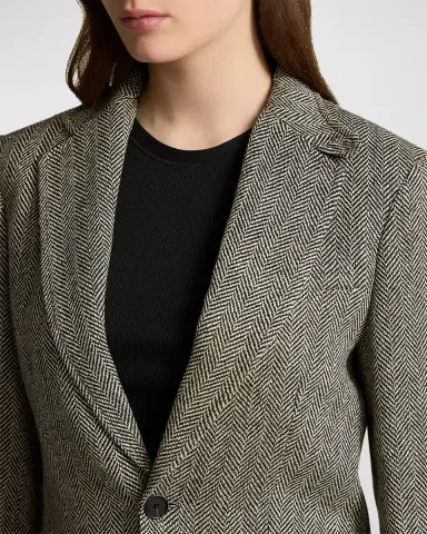 Polo Ralph Lauren Single-Breasted Herringbone Blazer | Thumbnail 4 Polo Ralph Lauren Single-Breasted Herringbone Blazer | Thumbnail 4