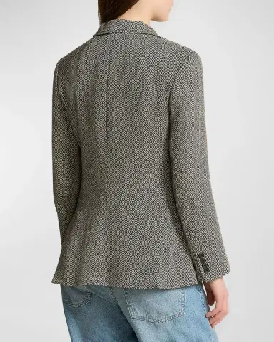 Polo Ralph Lauren Single-Breasted Herringbone Blazer | Thumbnail 5 Polo Ralph Lauren Single-Breasted Herringbone Blazer | Thumbnail 5