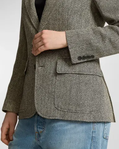 Polo Ralph Lauren Single-Breasted Herringbone Blazer | Thumbnail 6 Polo Ralph Lauren Single-Breasted Herringbone Blazer | Thumbnail 6