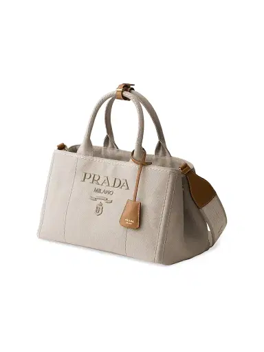 Prada Women's Jardinière Cotton Canvas Tote Bag - Beige | Thumbnail 2 Prada Women's Jardinière Cotton Canvas Tote Bag - Beige | Thumbnail 2
