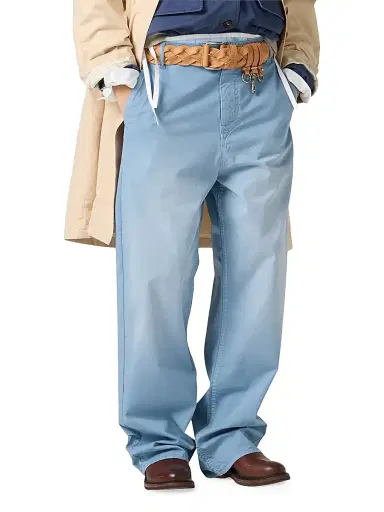 Miu Miu Women's Garment-Dyed Twill Pants - Blue - Size 2 | Thumbnail 2 Miu Miu Women's Garment-Dyed Twill Pants - Blue - Size 2 | Thumbnail 2