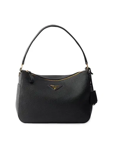 Prada Women's Leather Shoulder Bag - Black | Thumbnail 1 Prada Women's Leather Shoulder Bag - Black | Thumbnail 1