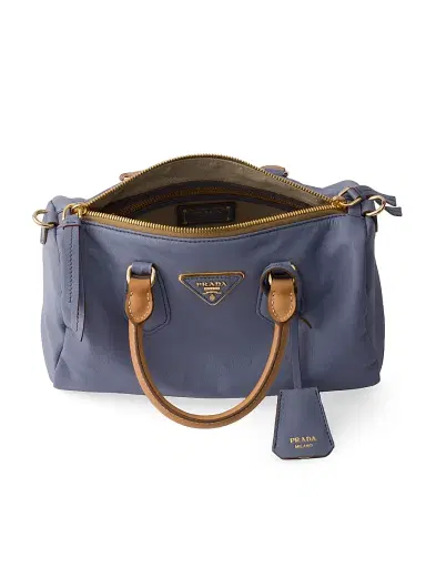 Prada Women's Leather Top-Handle Bag - Blue | Thumbnail 4 Prada Women's Leather Top-Handle Bag - Blue | Thumbnail 4