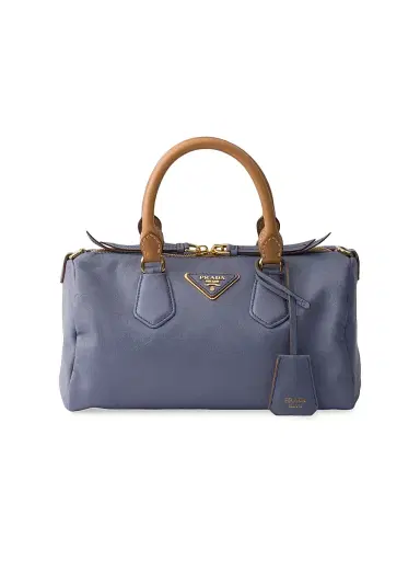 Prada Women's Leather Top-Handle Bag - Blue | Thumbnail 1 Prada Women's Leather Top-Handle Bag - Blue | Thumbnail 1